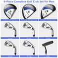 thumbnail image 2 of Costway 9 PCS Men's Complete Golf Club Set Right Handed with 460cc Alloy Driver Irons Navy, 2 of 10