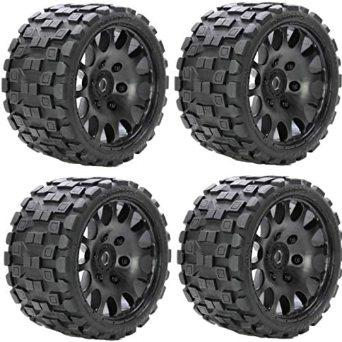 Powerhobby Scorpion Belted Monster Truck RC Tires/Wheels w 17mm Hex (4) Race Compound FITS : Outcast Kraton Talion Notorious Fazon Speed Run