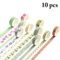 thumbnail image 3 of Craft Tape Colorful DIY 10 Rolls Decorative 6.56ft Masking Tape Planner Tape, 3 of 10