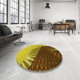 thumbnail image 4 of Ahgly Company Tapis d'Intérieur Lavable en Machine Carré Transitionnel Brun Bronze Foncé, 7 Pieds Carré, 4 of 7