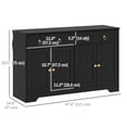 thumbnail image 3 of HOMCOM Sideboard Buffet Cabinet, Kitchen Cabinet with Drawers, Black, 3 of 10