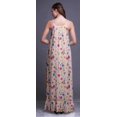 thumbnail image 4 of Bimba Robe de Nuit Artistique Imprimée à Fleurs Rose Pâle pour Femmes Longue à Bretelles Spaghetti Robe Maxi Vêtement de Nuit Robe Medium, 4 of 5