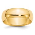 thumbnail image 1 of Bracelet de Mariage Demi-Rond en Or Jaune 14K 7mm, 1 of 3