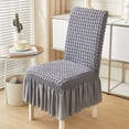 thumbnail image 1 of Stretch Chair Cover for Home Office Kitchen Banquet Hotel - Removable, Washable, Easy to Install - Polyester Jacquard Velvet - Anti-Slip, Dirt-Resistant - 4 Colors (Red, Yellow, Gray, 1 of 6