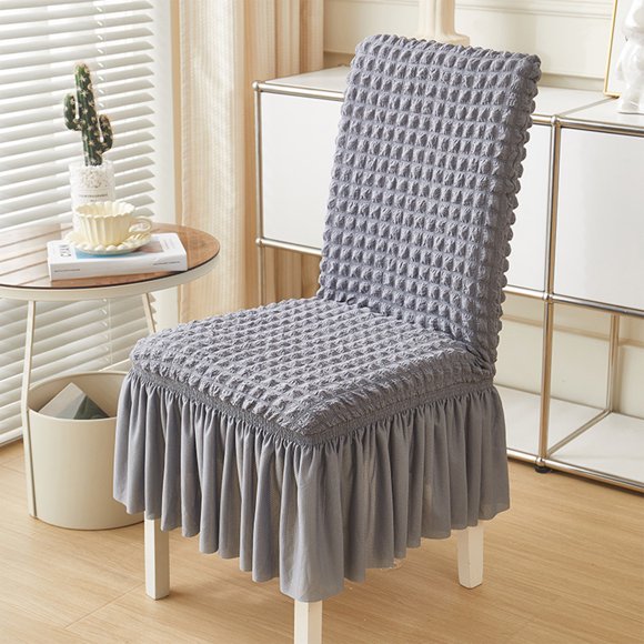 Housse Extensible pour Chaise de Salle à Manger, Protecteur de Siège en Polyester Amovible et Lavable, Convient aux Chaises de 21.6x19.6 à 16.5x14.9 Pouces, pour la Maison, la Cuisine et le Bureau
