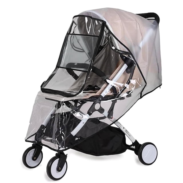 PENGXIANG Rainproof Stroller Cover Waterproof Transparent Stroller Cover for Wind Snow Dust Ventilation Clear