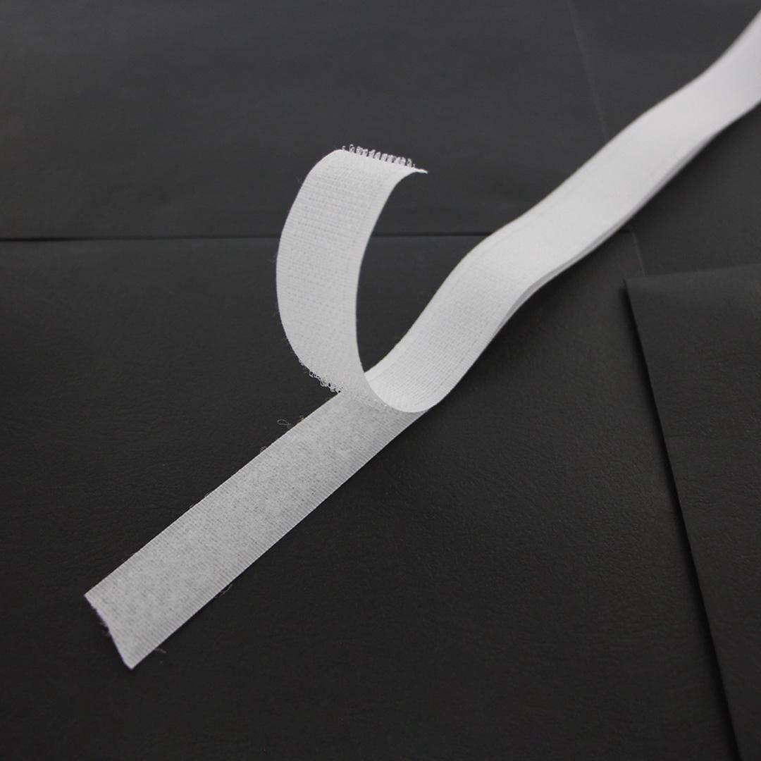 ESPRIT Sew-On Hook and Loop Tape, White, 19 mm (0.75 in) × 1 m (1.09 yd)