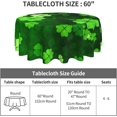 thumbnail image 4 of Saint Patricks Day Tablecloth 60 Inch Round Wrinkle Free Green Clover Shamrock Table Cloth Suitable for Kitchen Decorantion/Indoor and Outdoor Dining Table/Party/Picnic, 4 of 6