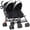 Black, variant on Babyjoy Foldable Twin Double Stroller Kids Ultralight Umbrella Stroller Pushchair 18 lbs Black