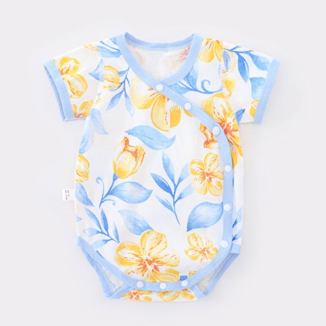 JDQJBZ Unisex Baby Short Sleeve Bodysuit Print Cotton Romper Jumpsuit