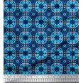 thumbnail image 1 of Soimoi Poly Georgette Fabric Geometric & Paisley Decorative Printed Fabric 1 Yard 52 Inch Wide, 1 of 2