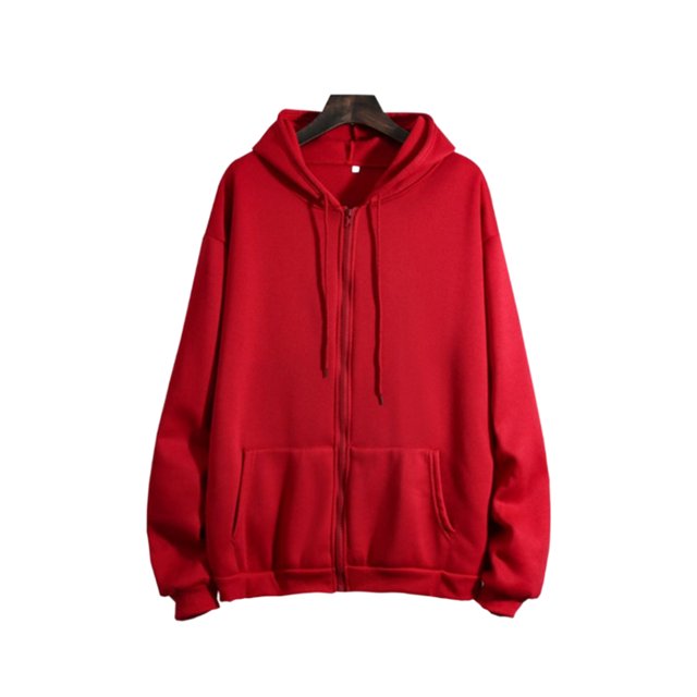 LUXUR Cardigans pour Femmes avec Poches Hoodies Décontractés d'Automne Rouge 3TG