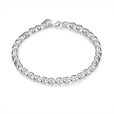 Superior New Fashion Jewelry 925 Sterling Silver Round Lattice Chain Bracelet for Women Gift to enhance your experience
