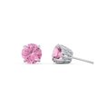 thumbnail image 2 of 1 Carat Solitaire Stud Earrings in 10K White Gold, 2 of 2