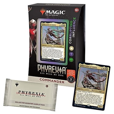 Magic: The Gathering Phyrexia : All Will Be One Deck de Commandant Influence Corruptrice + Paquet d'Échantillons de Booster de Collectionneur