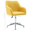 thumbnail image 4 of vidaXL Swivel Dining Chairs 2 pcs Yellow Fabric, 4 of 5