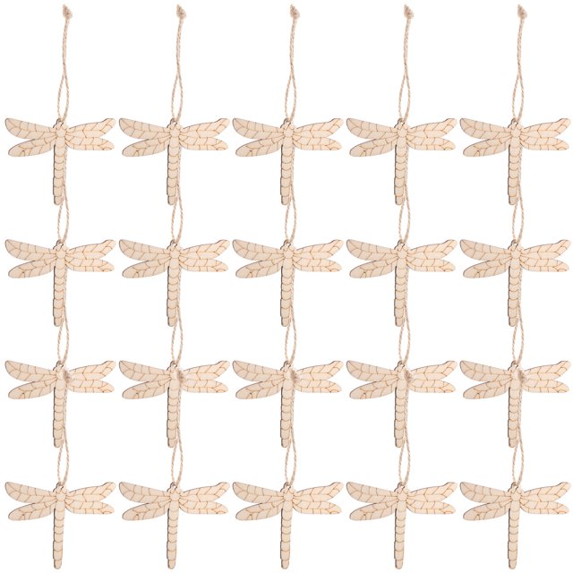 20 Pcs Wooden Dragonfly Decorations for Wedding and Special Occasions