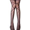 thumbnail image 1 of tredstone Bas en Résille à Motif Floral pour Femmes, Collants en Dentelle Ajourée, 1 of 6