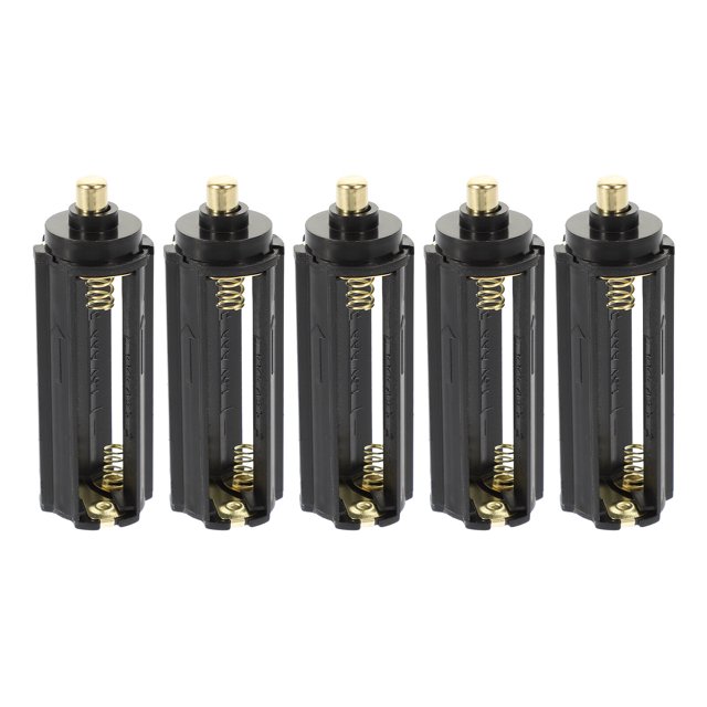 5 Pcs Support de Pile Rectangulaire Compact en Abs pour Pièces de Lampe de Poche de Voyage