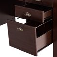 thumbnail image 4 of Patiojoy Wooden Computer Writing Desk Office Study Table with Drawers Walnut, 4 of 5