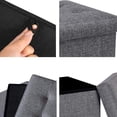 thumbnail image 4 of Storage Ottoman Toy Chest Folding Footrest Stool Seat .&#X.&#X.Linen Grey ( ), 4 of 7