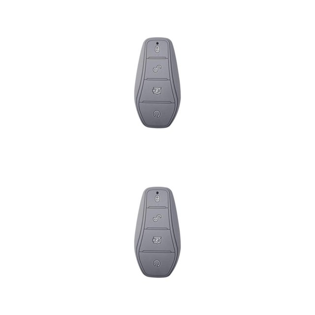 Decodeary Silicone Car Cover Glow In Dark For 360° Protection Scratch-proof Silica Gel Case For BYD Atto Gray 9 x 5cm 2Set