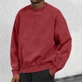 thumbnail image 2 of Ediodpoh Men's Casual Shoulder Drop Solid Color Soft Comfortable Hoodie Sweatshirt for Men Red L, 2 of 8