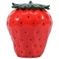 thumbnail image 1 of Desktop Ornament Strawberry Shaped Jar with Lid Ceramic Strawberry Cookie Jar Cute Container for Tea Coffee Candy Cook Storage, 1 of 6