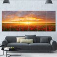 thumbnail image 3 of Design Art - Champ de Coquelicots sous un Coucher de Soleil Lumineux, 3 of 3