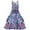 bleu, variante sur PMVFHDE Robe Quotidienne pour Filles Été en Chiffon Style Étranger Combinaison Grand à Fleurs Style Bohème pour Enfants, Rouge, 11-12 Ans