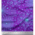 thumbnail image 1 of Soimoi Purple Moss Georgette Fabric Artistic Geometric Print Fabric by Yard 42 Inch Wide, 1 of 5