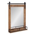 thumbnail image 1 of Kate and Laurel Cates Farmhouse Vertical Mirror with Shelf, 24 x 31, Rustic Brown, Decorative Rustic Wall Mirror with Functional Shelf for Storage and Display, 1 of 9