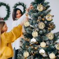 thumbnail image 2 of WLOELOEW 12-Piece Christmas Ball Ornament Set Gold Plastic Glitter Special Shape Tree Pendant Mixed Decor For Xmas Tree Home Holiday A, 2 of 6