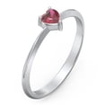 thumbnail image 3 of Heart Birthstone Ring - Ruby (July), 3 of 6