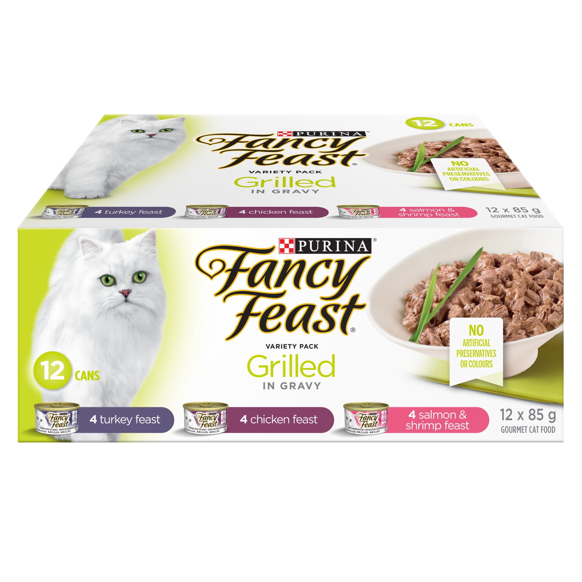 Fancy Feast Grilled in Gravy Variety Pack, Wet Cat Food 12 X 85g