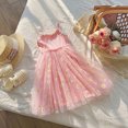thumbnail image 2 of WEAIXIMIUNG Robes pour Filles Taille 6-7 Jupe pour Filles Enfants Été Mode Petit Imprimé Robe Bouffante Robe de Plage pour Enfants, 2 of 4