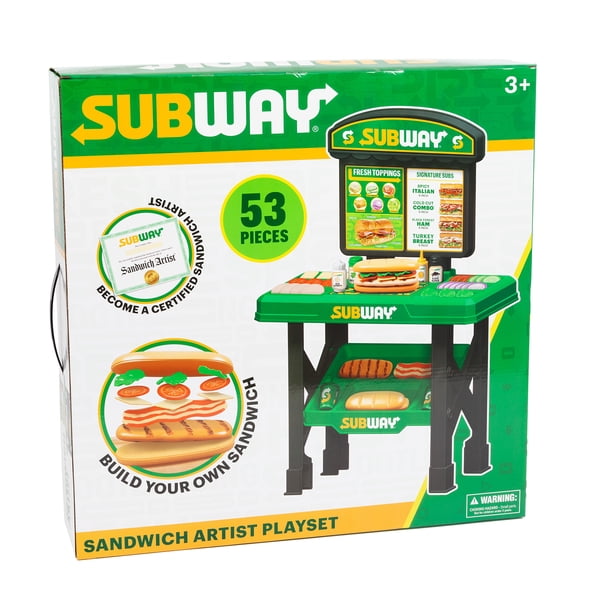 World Tech Toys Subway Sandwich Artist 53 Piece Playset, Kids