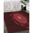 thumbnail image 3 of Ahgly Company Tapis d'Intérieur Lavables en Machine Rectangle Transitionnel Rouge Safran, 5' x 8', 3 of 7