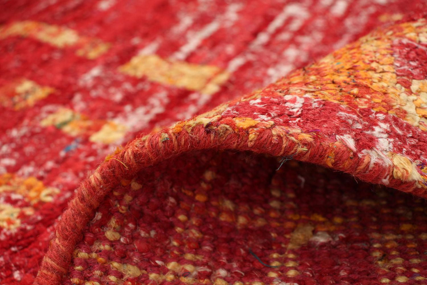 ECARPETGALLERY Tapis Noué à la Main pour Salon, Salle à Manger et Chambre à Coucher Contemporain Collection Sari Silk 5'0" x 7'10" en Rouge