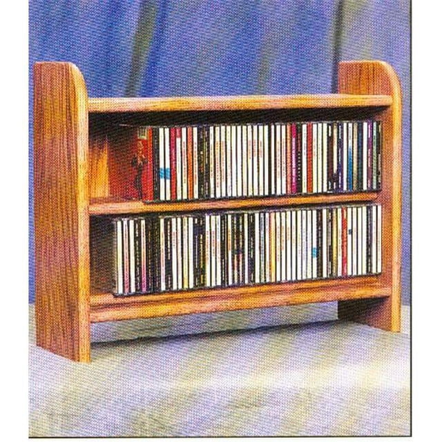 Armoire à CD en Chêne Massif à 2 Tablettes