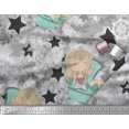 thumbnail image 3 of Soimoi Poly Georgette Fabric Star,Cloud & Sleepy Girl Decor Fabric Printed Yard 52 Inch Wide, 3 of 3