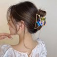thumbnail image 3 of Pince à Cheveux Vintage - Pince Mâchoire Creuse pour Cheveux, Barrette Attrape-Cheveux avec Pendentif, 3 of 4