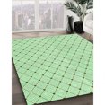 thumbnail image 3 of Ahgly Company Tapis d'Intérieur Lavable à la Machine, Carré, Transitionnel, Vert Menthe, Tapis de Zone, 5 Pieds Carré, 3 of 7