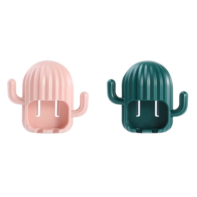 Daisyyozoid Father's Day Toothbrush Holder Toothbrush Rack Free Perforation Wall Hanging Cactus Suction Wall Hanging