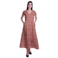 thumbnail image 1 of Moomaya Robe Longue Maxi pour Femmes à Manches Courtes, Robe Formelle/décontractée avec Poches P-TTG, 1 of 6
