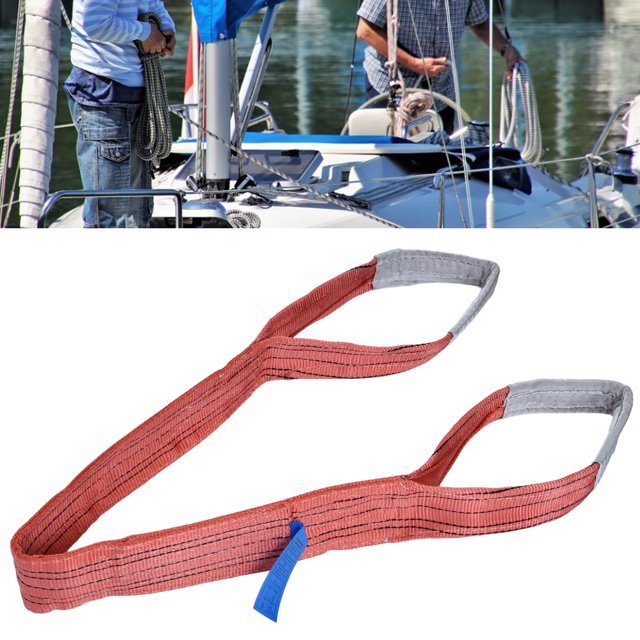 5T Heavy Flat Lifting Sling Duty Web Sling Winch Strap Widen PES Crane Towing Strap Industrial Flat Eye Eye Ropes