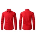 thumbnail image 1 of Dress Shirts for Men with Pocket Long Sleeve Big & Tall Tshirts Shirt Button-Down Collared Wrinkle-Free Solid Color Business Work Tops, 1 of 5