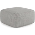 thumbnail image 1 of Trent Home Boho Square Pouf in Patterned Gray Melange Cotton, 1 of 7
