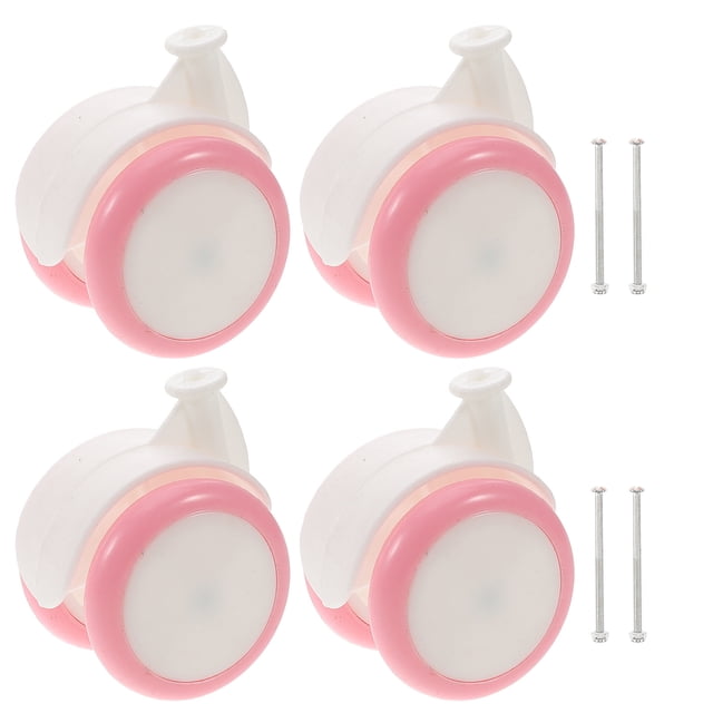 MOVTOTOP 4pcs Toddler Walker Replacement Wheels Plastic Rubber Wheels Casters Replacement Wheels Casters Replacement Universal Wheels Toddler Walker Accessories