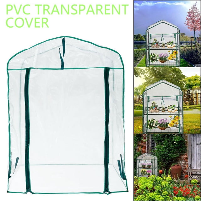 2 Niveaux Mini Serre Plante Couverture Claire Mini Serre Couverture de Remplacement Robuste Imperméable Couverture de Plante pour Jardinage Intérieur Extérieur